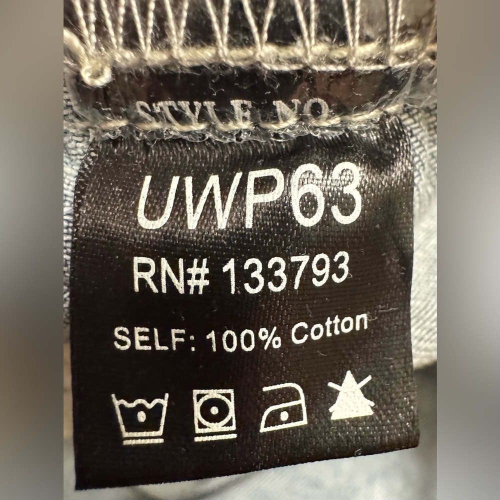 POL Light-Blue Wide Leg Laser-Cut Denim Jeans with Drawstring - Picture 5 of 11